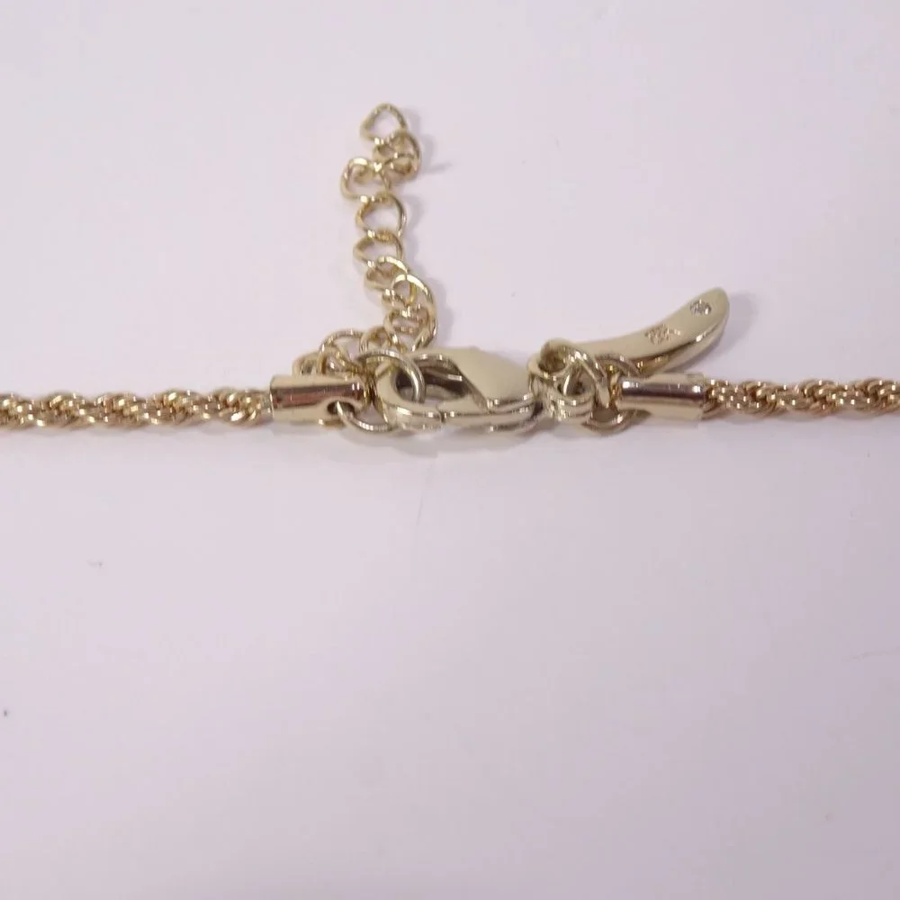 Banana Republic Roots of BR Gold Ribbon Rope Anchor Pendant Necklace NWT 88 - Picture 9 of 15
